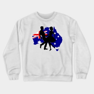 Australia Flag Map Crewneck Sweatshirt